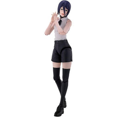 From the Chainsaw Man: Reze Arc Movie, REZE joins S.H.Figuarts!  Recreate the allure of the mysterious REZE with a variety of optional parts! [Set Contents] Main body, 2 optional left hands, 3 optional right hands, 3 optional expression parts, *2 additional option parts to be revealed at a later date