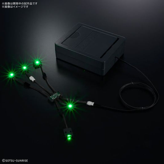 PRE-ORDER EXPECTED TO SHIP IN MARCH OF 2026

Bandai introduces an LED unit that can be incorporated into the main body of the PG Unleashed 1/60 Nu Gundam model kit to express the light emission of the Psycho Frame and other parts! A switch on the side of the control unit allows you to switch between auto mode (automatic linkage type) and manual mode (user operation type). The control unit can be incorporated into the dedicated base included with the kit.
