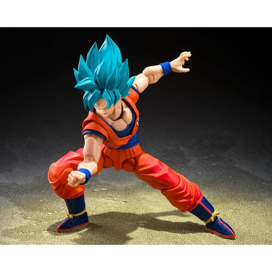 Bandai Tamashii Nations Dragon Ball S.H.Figuarts Super Saiyan God Super Saiyan Son Goku Blue Power Transcending Limits
