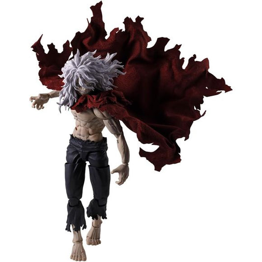 Tomura Shigaraki from the TV anime "My Hero Academia" joins the "S.H.Figuarts" action-figure lineup from Bandai! The meticulous sculpt and articulation mechanisms, based on his appearance in the anime, and he wears a fabric cloak with a wire in the hem for dramatic windblown poses! Interchangeable faces and hands are included, too. Order this memorable villain for your own collection today!
