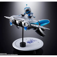 ASTRO BOT & DUAL SPEEDER from the PlayStation 5 exclusive game ‘ASTRO BOT’ is now available as a die-cast metal figure! The transformation from controller to spaceship is recreated with an original gimmick: pressing buttons on each section triggers a step-by-step transformation. The engine nozzles also feature an LED light-up feature. 6.3 inches (16cm)

Enjoy various display options with ASTRO BOT!

Features Light-up elements (3 LR44 batteries required, batteries are included). Made of ABS, PVC, and diecast