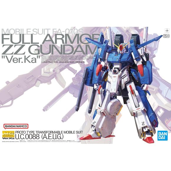 Zeta Model Kit Collection Bandai Hobby ZETA Gundam Full Armor ZZ Gundam Ver.Ka MG 1/100 Model Ki ...