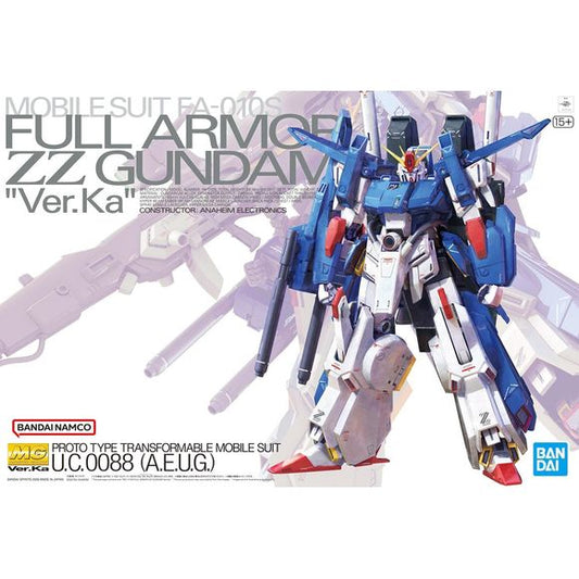 Bandai Hobby ZETA Gundam Full Armor ZZ Gundam Ver.Ka MG 1/100 Model Kit