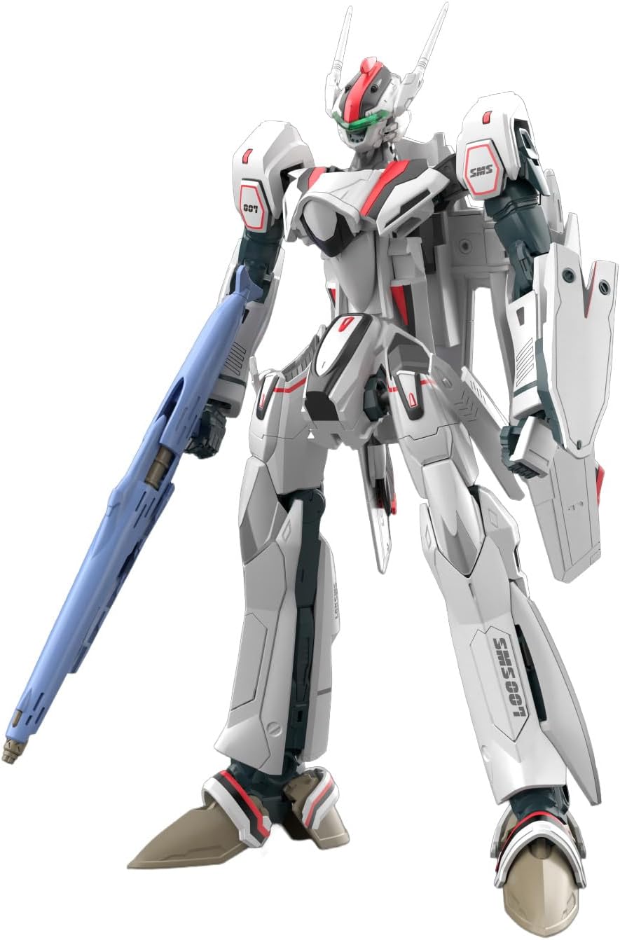 From the Macross Frontier anime series comes the HG VF-25F Messiah Valkyrie (Alto Custom) 1/100 scale model kit by Bandai! This model features "three-stage interchangeable transformation," also known as "shortcut change," that simplifies the transformation sequence by using some interchangeable parts. The HG series provides ease of assembly, a wide range of motion, and a refined form of each mode.