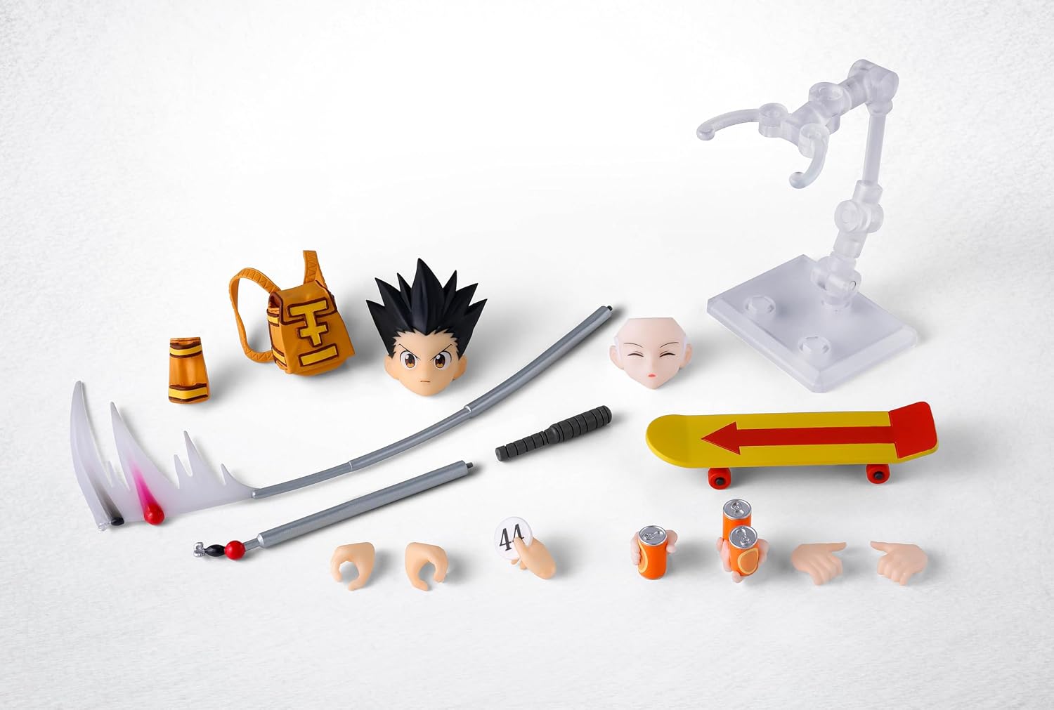 <p>Expand your <strong>Hunter × Hunter</strong> S.H.Figuarts collection with the <strong>Gon &amp; Killua Hunter Exam Arc Option Parts Set</strong> from Bandai Tamashii Nations!</p>

<p>This accessory set is designed for the separately sold <strong>S.H.Figuarts Gon</strong> and <strong>S.H.Figuarts Killua</strong> figures and includes a variety of parts inspired by their adventures during the Hunter Exam arc.</p>

<p>Gon receives additional interchangeable hands and an expression part, along with his backpa