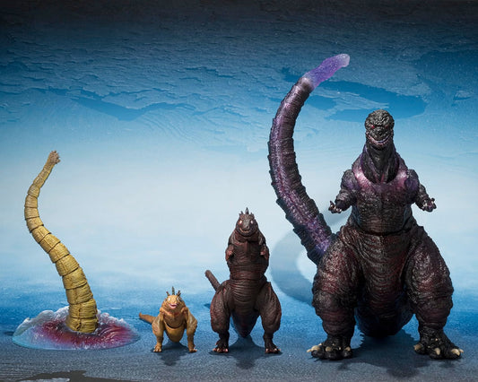 Tamashii Nations Shin Godzilla S.H.MonsterArts Godzilla 2nd Form & 3rd Form & Giant Unidentified Creature Action Figure Set