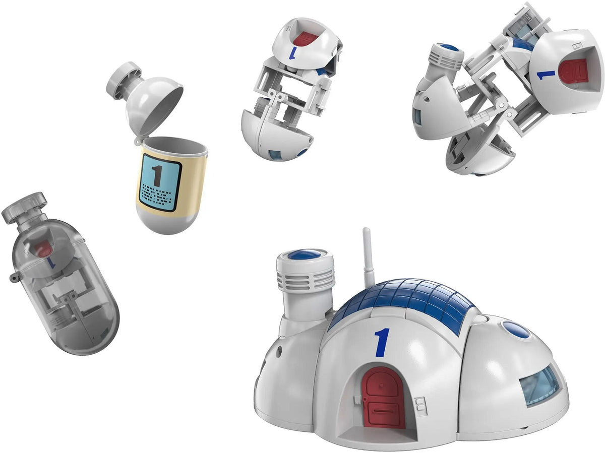 PRE-ORDER: Expected to ship in January of 2027.

The Capsule House (Hoi-Poi Capsule No. 1) from "Dragon Ball" is now part of the new "ChangeArts" toy series from Tamashii Nations!

The "ChangeArts" series delivers the fun and surprise of transformation, utilizing the transformation technology (ChangeArts) that Tamashii Nations is proud of! Inspired by the way mecha emerge from capsules in the "Dragon Ball" series, this item is meticulously sculpted to faithfully recreate its appearance in the show. The hous