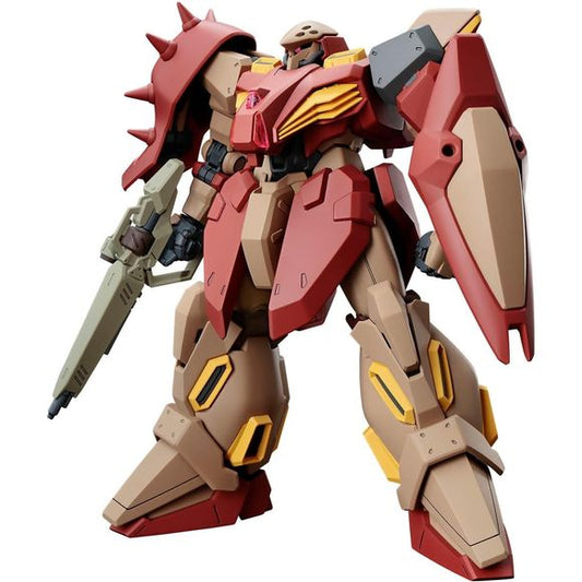 The Messer M01 type (Gawman's unit), as seen in "Mobile Suit Gundam Hathaway: The Sorcery of Nymph Circe," is now available from Bandai as a newly sculpted model kit! A special left shoulder part to recreate Gawman's unit is included; the front and rear skirts are reproduced with a stress-free structure that ensures a wide range of motion without the parts coming off. The elbow and knee joints feature smooth movement too!

[Includes]:

Beam saber (x2)
Long beam rifle
Spike shoulder armor
Small shield
Sticke