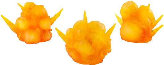 Bandai's "Tamashii Effect" series introduces the "Explosion" effect part, recreating the moment of a powerful explosion! Use it to recreate heroic scenes or battle scenes with your "S.H.Figuarts" or other action figures. Smaller explosions with different shapes can be combined with the Tamashii Stage (sold separately) to create an even larger explosion effect! This item comes in a set of three.

Figures and tamashii stage items shown not included (sold separately).