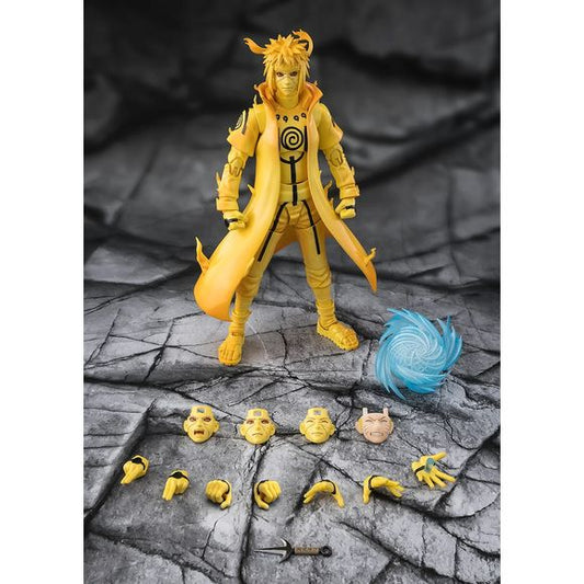 PRE-ORDER: Expected to ship in September of 2026

From the NARUTO series, MINATO NAMIKAZE [Kurama Link Mode] -Bond of Light That Shatters Darkness- joins S.H.Figuarts! With the design and coloring inspired by 'Minato Namikaze' as he appeared in Kurama Link Mode during the Fourth Great Ninja War. It comes with kunai and large Rasengan effects, allowing dynamic battle scenes to be recreated.

Additionally, an expression part that can be used for 'Naruto Uzumaki: The Power to Unite-' is also included to recrea