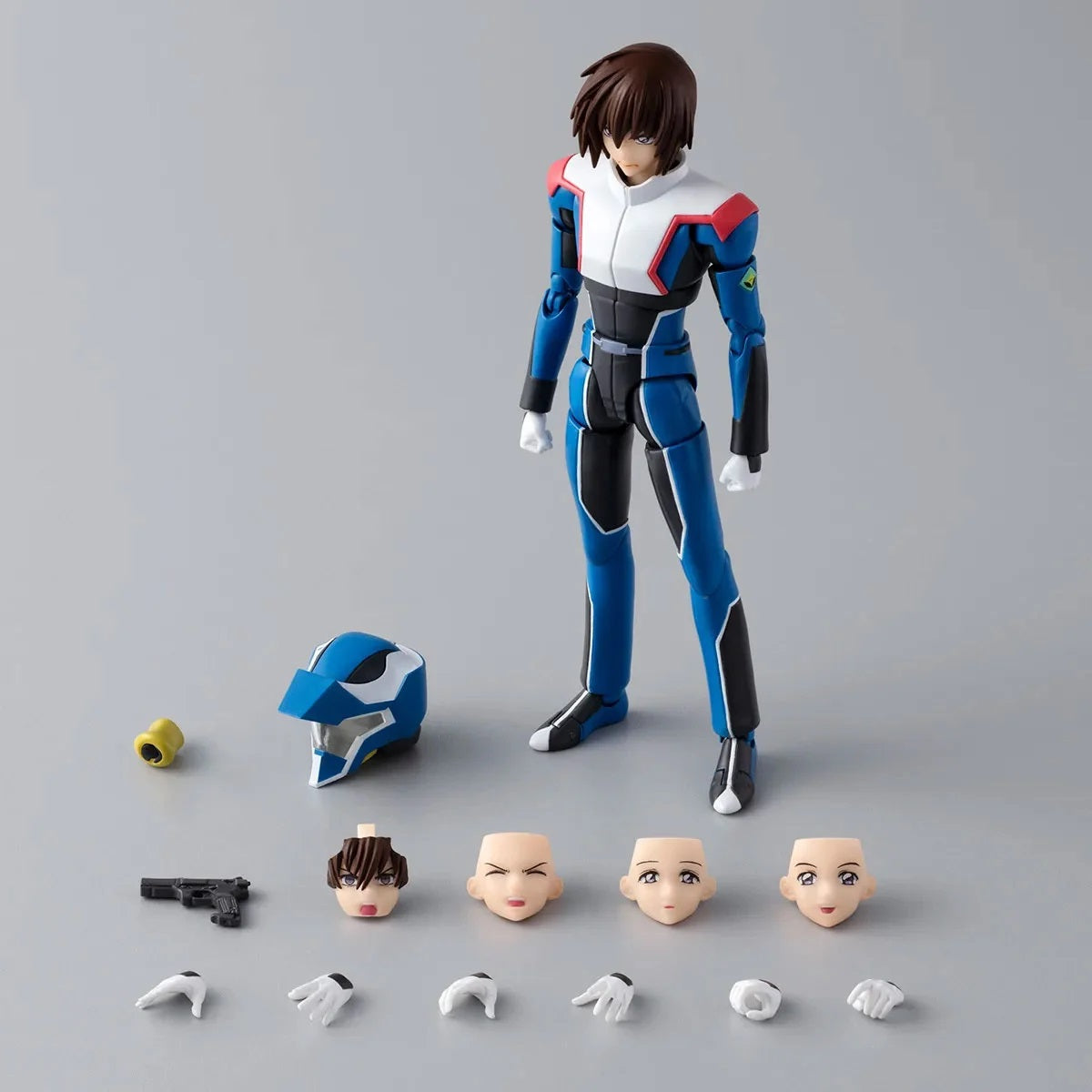 PRE-ORDER: Expected to ship in January 2027.

Kira Yamato (Orb Union Pilot Suit Ver.) joins S.H.Figuarts with an all-new sculpt. Kira Yamato (Orb Union Pilot Suit Ver.) arrives in S.H.Figuarts with a completely new sculpt. Compared with the COMPASS Pilot Suit Ver., the articulation has been improved, allowing for an even wider range of poses. It also includes facial expressions and parts for recreating scenes from the final episode’s battle against Durandal. With newly added interchangeable face parts not i
