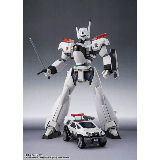 PRE-ORDER: Expected to ship in February 2027.

Unit 2 from the new Patlabor EZY is here! Unit 2, which stands alongside the previously released Ingram Plus Unit 1, is now available! A newly sculpted Type 17 Command Vehicle is also included! 4.92 inches (12.5cm) tall.

Includes: 
Ingram Plus Unit 2 figure
3 Pairs of interchangeable hands
Type 17 special command vehicle
Sensor cover deployed head
Shield
Right arm frame part
Revolver cannon
Shield joint (silhouette priority)
Shield joint (equipped with stun st