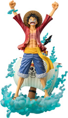 PRE-ORDER: Expected to ship in January of 2027.

Monkey D. Luffy from "One Piece" helps launch the new "STARTune" line of "Figuarts ZERO" figures from Bandai!

This figure captures the scene where the crew sets sail for the New World after the "Fish-Man Island Arc"! Luffy himself is recreated with meticulous detail, including sculpting and coloring, to match his appearance in the film! Furthermore, by incorporating the Sunny's mast and the bubbles it creates as it moves along the seabed as a vignette-style
