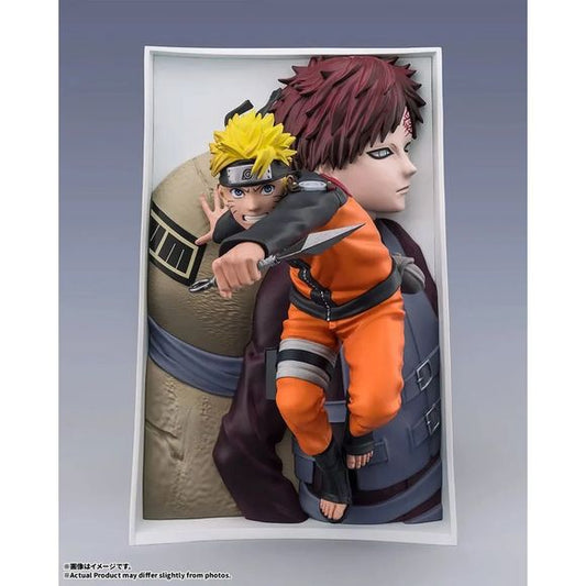 PRE-ORDER: Expected to ship in April of 2027.

From -NARUTO 72 series-, featuring newly drawn illustrations from NARUTO, Naruto Uzumaki with Gaara depicted in the background joins FiguartsZERO! In -NARUTO 72 series-, illustration No. 29 is brought to life as a character figure with a semi-three-dimensional base, including the background! The background Gaara is recreated in relief, and the -NARUTO 72 series- logo is engraved on the back. 7.5 inches tall (19cm).