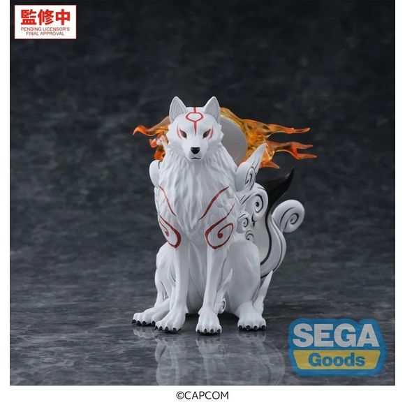 <p><strong>PRE-ORDER: Expected to ship in March of 2027.</strong></p>

<p>The sun goddess herself, Amaterasu from Capcom's Okami, arrives as a Sega High Premium Figure.</p>

<p>Amaterasu is rendered in her celestial white wolf form with her distinctive red markings, capturing the brush-painted look of the beloved game. This is an official Japanese Sega prize figure.</p>

<p>Part of Sega's High Premium Figure prize line, licensed by Capcom.</p>