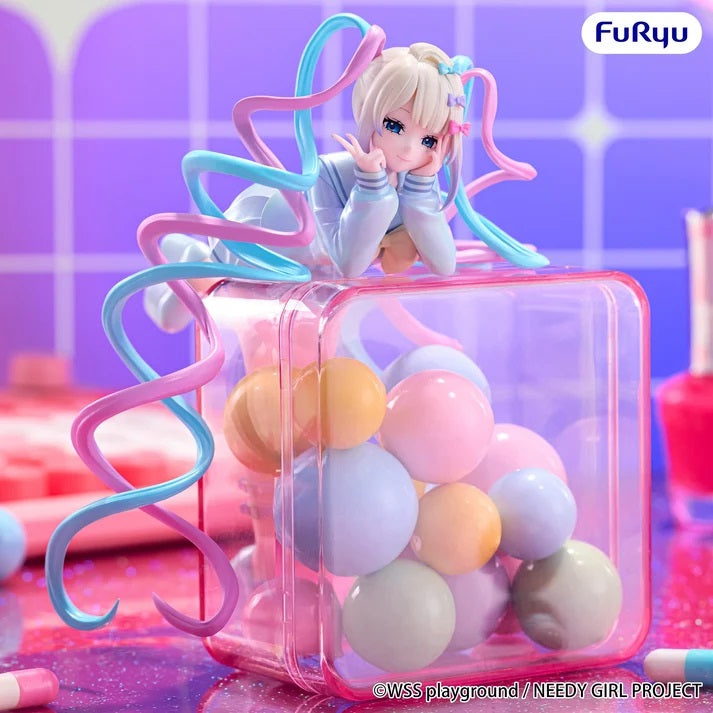 <p><strong>PRE-ORDER: Expected to ship in April of 2027.</strong></p>

<p>From the popular game <em>NEEDY GIRL OVERDOSE</em> comes the <strong>OMGkawaiiAngel Noodle Stopper Figure</strong> by FuRyu!</p>

<p>Standing approximately <strong>5.51 inches (14 cm) tall</strong>, OMGkawaiiAngel is depicted in her signature pastel streamer outfit with her distinctive pink and blue hair accessories, posed in a playful seated display style.</p>

<p>FuRyu's <strong>Noodle Stopper</strong> series combines collectible fi