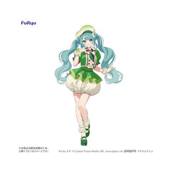 <p><strong>PRE-ORDER: Expected to ship in May of 2027.</strong></p>

<p>Hatsune Miku teams up with <strong>TIROL CHOCO</strong> once again for the charming <strong>Matcha Mochi Ver.</strong> figure from FuRyu!</p>

<p>Inspired by TIROL CHOCO's matcha mochi flavor, Hatsune Miku is reimagined in a playful green-and-cream outfit filled with confectionery-inspired details. Her signature turquoise twin tails frame the design, while the soft colors, beret, ruffled accents, and coordinated accessories give this ve
