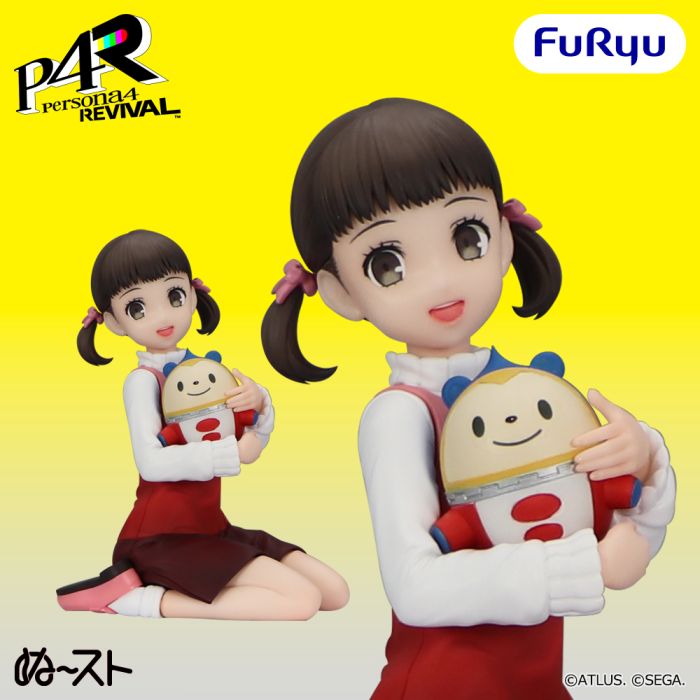 <p><strong>PRE-ORDER: Expected to ship in May of 2027.</strong></p>

<p>From <em>Persona 4 Revival</em> comes <strong>Nanako Dojima</strong> as an adorable Noodle Stopper Figure from FuRyu!</p>

<p>Nanako is depicted in a sweet seated pose while lovingly holding a plush of <strong>Teddie</strong>, capturing her cheerful and innocent personality. Her familiar outfit, twin-tail hairstyle, and expressive smile have all been faithfully recreated in this compact collectible figure.</p>

<p>Measuring approximatel