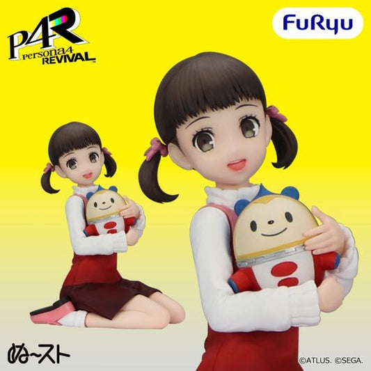 <p><strong>PRE-ORDER: Expected to ship in May of 2027.</strong></p>

<p>From <em>Persona 4 Revival</em> comes <strong>Nanako Dojima</strong> as an adorable Noodle Stopper Figure from FuRyu!</p>

<p>Nanako is depicted in a sweet seated pose while lovingly holding a plush of <strong>Teddie</strong>, capturing her cheerful and innocent personality. Her familiar outfit, twin-tail hairstyle, and expressive smile have all been faithfully recreated in this compact collectible figure.</p>

<p>Measuring approximatel