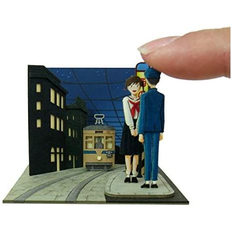 Sankei Miniatuart Studio Ghibli Up on Poppy Hill 'Tram Stop' Mini Paper Kit | Galactic Toys & Collectibles