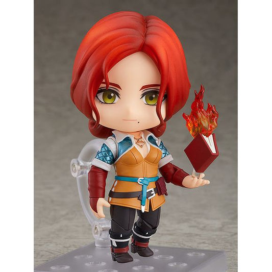 Triss Merigold of Maribor joins the Nendoroids! From the globally acclaimed open world RPG ""The Witcher 3: Wild Hunt"" comes a Nendoroid of Geralt's companion and powerful sorceress, Triss Merigold! The Nendoroid is fully articulated allowing you to easily pose her in combat scenes, and she comes with both a standard face plate as well as a smiling face plate. Optional parts include a book, fire effect parts for showing off Triss' powerful magic, as well as a Gwent card for her to join in a round of cards.