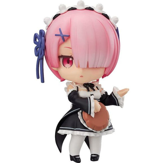 From the anime series 'Re:ZERO -Starting Life in Another World-' comes a rerelease of Nendoroid Rem, one of the maids at the Roswaal mansion. Her cute maid uniform has been carefully converted into Nendoroid size and her standard expression is based on the scene where she first met Subaru and had a bit of an untrusting, cold gaze. She also comes with a smiling expression for much more cheerful poses! Her third expression is the memorable 'oni' expression from the series, and she also comes with alternate fr