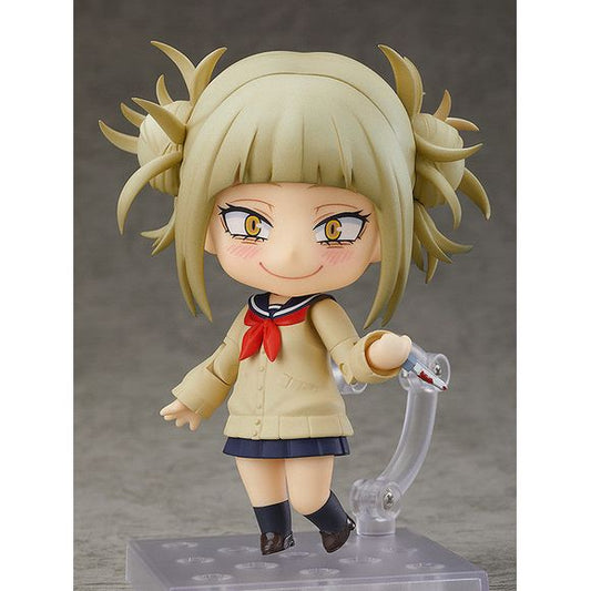 "Isn't blood cute? I love it so much."

From the popular anime series "My Hero Academia" comes a Nendoroid of Himiko Toga, member of the League of Villains! She comes with three face plates including a devilish standard expression, an expression with her tongue sticking out (which comes with an alternate mouth part without her tongue sticking out) and a sinister smiling expression that looks as though she can barely hide one of her schemes.

Her special equipment and a bloody knife are included to recre