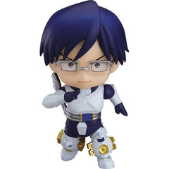 "Be concise, clear and bold!" From the popular anime series "My Hero Academia" comes a Nendoroid of Tenya Iida, one of main character Izuku Midoriya's classmates! He comes with three face plates including a standard expression, a slightly blushing impatient expression and a shouting expression. His unique hero costume, complete with helmet, has been faithfully recreated in Nendoroid size! Kicking effect parts to recreate poses of him using his "Engine" Quirk are included along with a pair of foggy glasses.