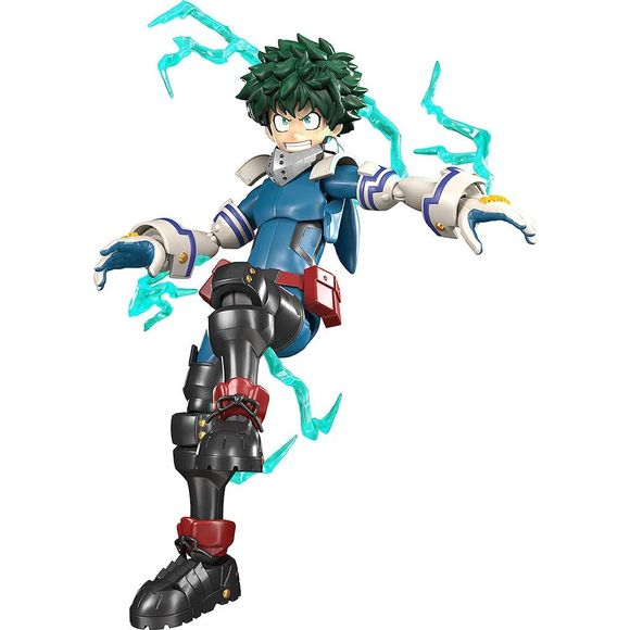 From the anime series "My Hero Academia" comes plastic model kits of the heroes of the series! This plastic model kit features Izuku Midoriya! The kit makes use of 7 different colored runners and some pre-painted parts, allowing you to recreate the character with just a simple assembly.

The model kit also features articulation, allowing you to pose him in action. Two face plates with pre-painted eyes are included as well. Effect parts for recreating his "One for All" Quirk are also included. The plastic