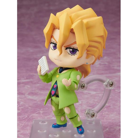 "You'll be the one dying when you witness my ability!"

From the 5th part of the anime series JoJo's Bizarre Adventure: Golden Wind comes a Nendoroid of the normally mild-mannered gentleman with a short fuse, Pannacotta Fugo! The figure is fully articulated so you can display him in a wide variety of poses. He comes with 3 face plates including: a standard expression, an angry expression, and a smiling expression. He also includes the notebook he used to teach Narancia math and the fork from the fight tha