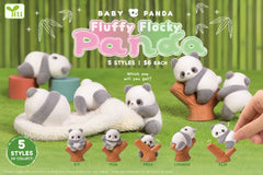 IBring home an adorable little panda friend! Baby Panda features a collection of 5 cute flocked panda figures, each with a soft, fuzzy finish and its own playful pose.

From sitting sweetly on a branch to peeking out, lounging, hugging, or climbing, every panda has tons of personality. Their tiny size and fuzzy texture make them perfect for displaying on a desk, shelf, or alongside your favorite miniatures. Includes 1 random Baby Panda figure.