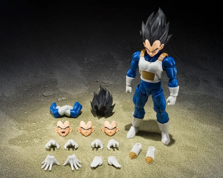 PRE-ORDER: Expected to ship in May of 2027.

From Dragon Ball Z, Vegeta in his outfit from the Android/Cell Saga joins S.H.Figuarts with a newly sculpted design!

With careful attention paid to details such as proportions, hair volume, and facial expressions, inspired by the anime artwork of the time, this figure is brought to life with newly sculpted parts. Incorporating the further refined articulation structure cultivated through the S.H.Figuarts Dragon Ball series, it especially features the Dynamic-Mov