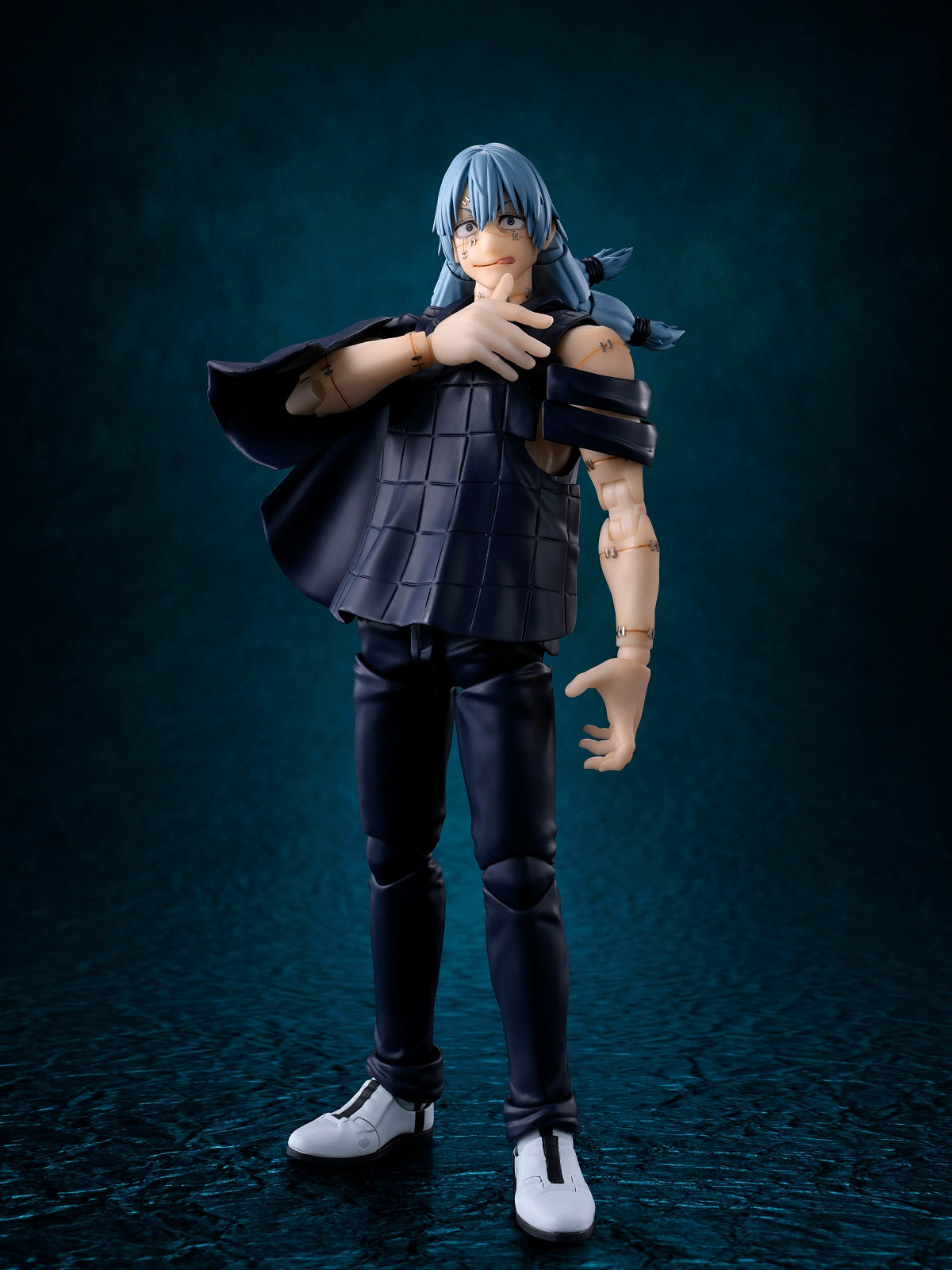 PRE-ORDER: Expected to ship in May of 2027.

From the TV anime * JUJUTSU KAISEN *, the “MAHITO” is now available at S.H.Figuarts. It comes with a wide variety of interchangeable facial expressions and wrist parts, allowing you to recreate a wide range of scenes. As bonus parts, it includes interchangeable facial expressions exclusive to “S.H.Figuarts YUJI ITADORI-120% Potential-” (sold separately) and “S.H.Figuarts AOI TODO” (sold separately)! 6.3 inches (16cm) tall.

Includes:
Mahito figure
4 Interchangeab