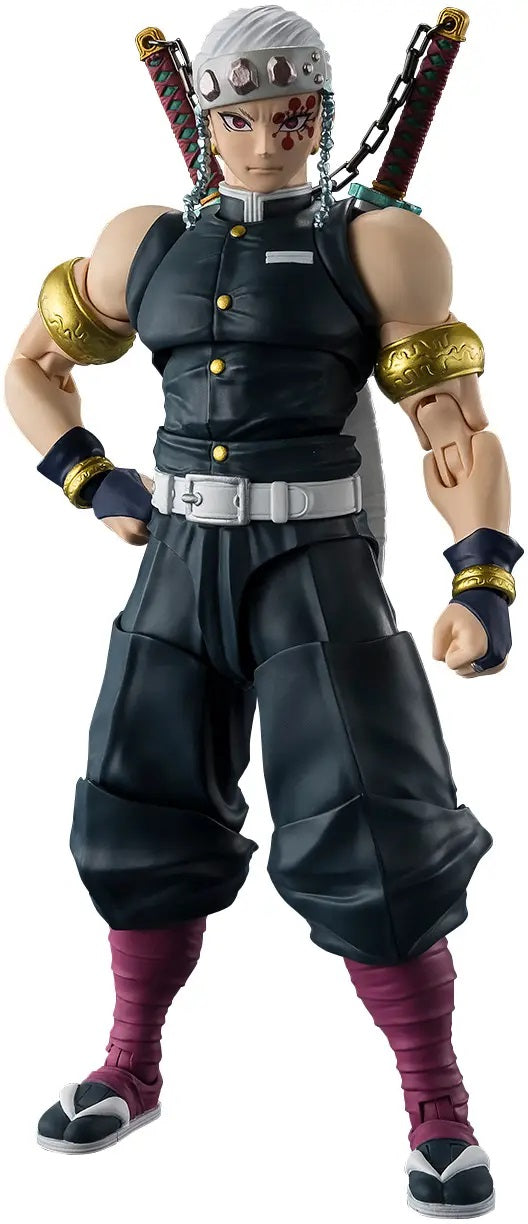 <p><strong>PRE-ORDER: Expected to ship in May 2027.</strong></p>
<p>From <em>Demon Slayer: Kimetsu no Yaiba</em> comes the flamboyant Sound Hashira Tengen Uzui as an S.H.Figuarts action figure from Bandai Tamashii Nations!</p>
<p>Tengen features broad articulation and an assortment of interchangeable parts designed to recreate his powerful battle scenes from the anime. Multiple expressions and head parts capture a range of looks, while his distinctive Nichirin weapon and bandage wrapping accessories complet