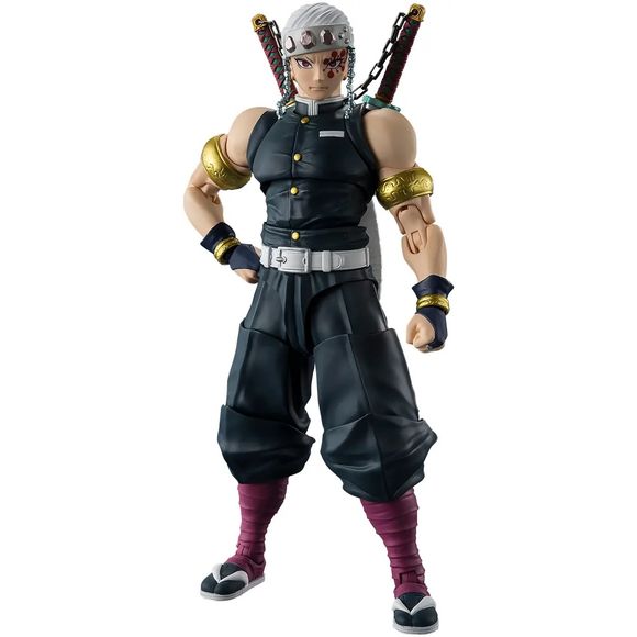 <p><strong>PRE-ORDER: Expected to ship in May 2027.</strong></p>
<p>From <em>Demon Slayer: Kimetsu no Yaiba</em> comes the flamboyant Sound Hashira Tengen Uzui as an S.H.Figuarts action figure from Bandai Tamashii Nations!</p>
<p>Tengen features broad articulation and an assortment of interchangeable parts designed to recreate his powerful battle scenes from the anime. Multiple expressions and head parts capture a range of looks, while his distinctive Nichirin weapon and bandage wrapping accessories complet