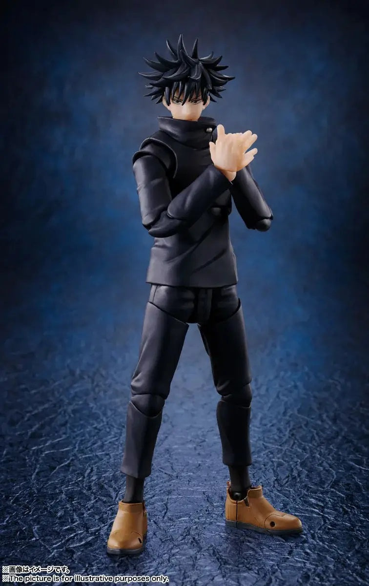 PRE-ORDER: Expected to ship in December of 2026.

Megumi Fushiguro from the TV anime "Jujutsu Kaisen" returns to Bandai's "S.H.Figuarts" action-figure lineup! Fully posable for maximum action, he comes with interchangeable hands to reproduces the poses of the shikigami Tamadog, Nue, and Area Expansion! He also comes with an interchangeable facial expression for S.H.Figuarts Yuji Itadori (not included)! [Figure Size]: Approximately 15cm tall