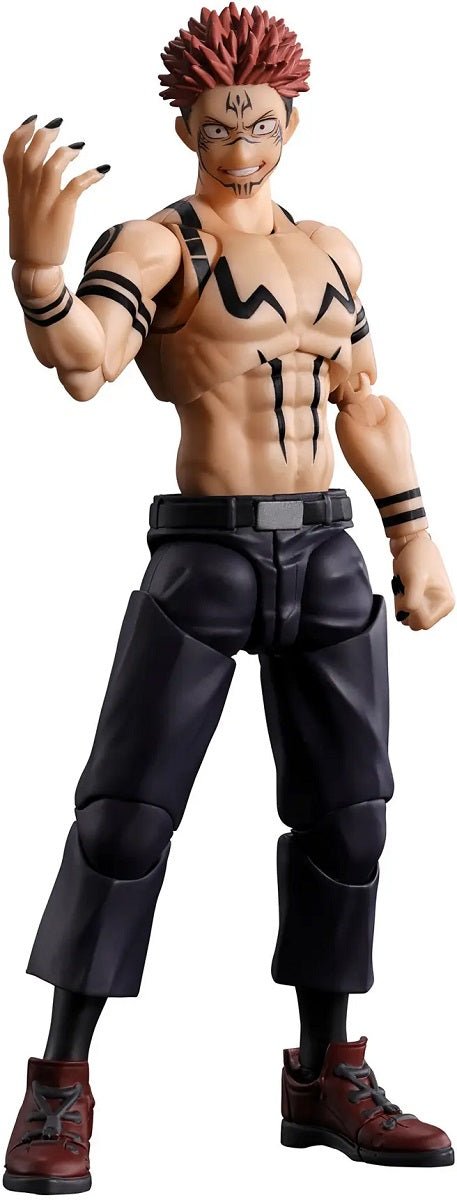 PRE-ORDER: Expected to ship in January of 2027.

Sukuna from "Jujutsu Kaisen" returns to the "S.H.Figuarts" action-figure series from Bandai! He's highly posable for maximum action -- he's even able to move his arms behind him! He has three interchangeable facial expressions, plus a bonus interchangeable face for S.H.Figuarts Yuji Itadori (not included). [Figure Size]: Approximately 15cm tall