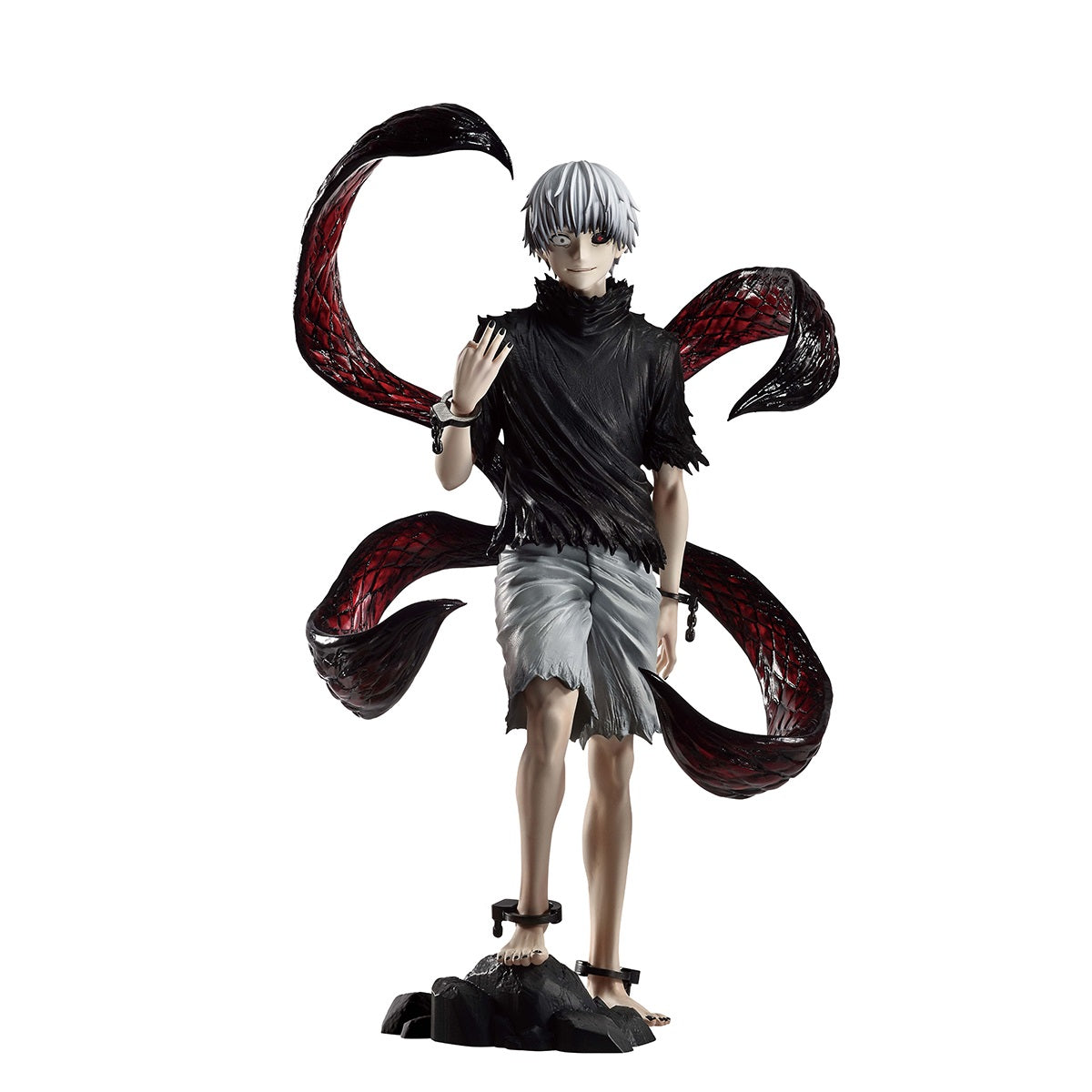 <p><strong>PRE-ORDER: Expected to ship in March 2027.</strong></p>

<p>From <em>Tokyo Ghoul</em> comes Ken Kaneki as an impressive MASTERLISE Ichibansho figure from Bandai Spirits!</p>

<p>Standing approximately 9.7 inches tall and 10.1 inches wide, Kaneki is captured in a dramatic pose with his kagune extending around him, creating an imposing display inspired by the popular series.</p>

<p>MASTERLISE is Ichibansho's premier statue line, featuring larger-scale figures with detailed sculpting and paintwork