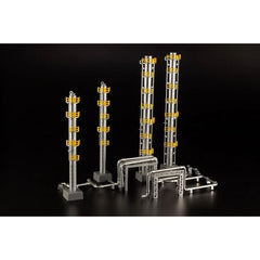 <p><strong>PRE-ORDER: Expected to ship in March of 2027.</strong></p>

<p>Build out your N gauge industrial layout with the Fractionating Columns 1/150 scale Structure Kit from PLUM!</p>

<p>Tall distillation (fractionating) columns with yellow handrails and fine pipework molded around the tower, plus connecting pipes, joints and a truss for crossovers. Approx. 17 cm / 6.69 inches tall when assembled. The parts come pre-colored, so you can build a realistic-looking factory without painting.</p>

<p>Part of