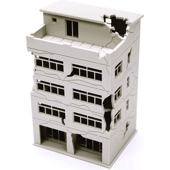 Prezza PBG05 Diorama Series Destroyed Building 5 1/144 Scale Model Kit | Galactic Toys & Collectibles