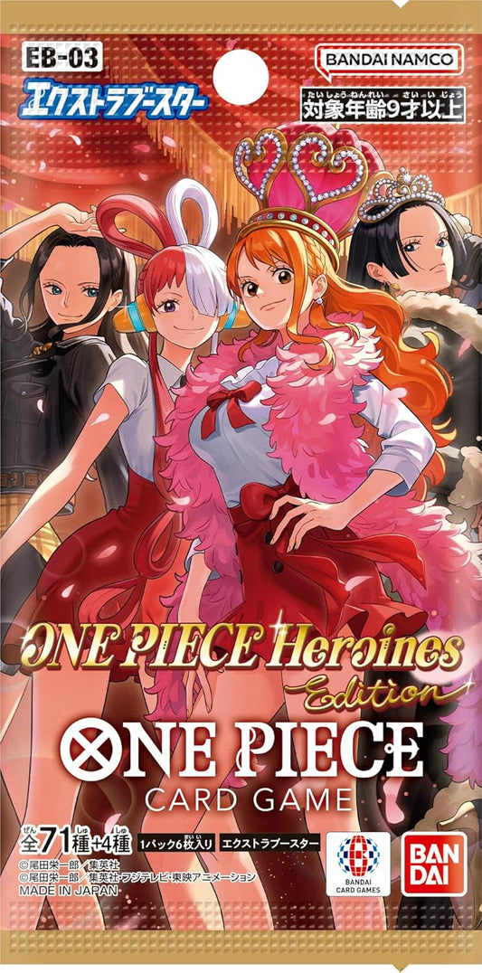 Heroines Edition EB-03 Japanese Ver. One Piece TCG

1 Booster pack: 6 Cards.