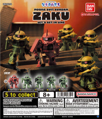 Get in formation with the Mobile Suit Gundam ZAKU – Let’s Get in Line Gashapon collection from Bandai! This Narabu N Desu. series features adorable stylized versions of the iconic Zaku II mobile suits, each posed and ready to line up alongside the rest of your collection.

There are 5 different Zaku II figures to collect, including the unmistakable red Char’s Zaku II along with four different green Zaku II variations featuring different weapons and equipment. Each figure stands approximately 5 cm (2 in) tal