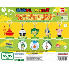 Bring a piece of the Dragon Ball universe wherever you go with the Dragon Ball Personal Marker Charm Collection Vol. 3! This fun and collectible series features iconic characters and items transformed into miniature marker charms that can be attached to bags, water bottles, umbrellas, keychains, pouches, and more.

Each charm is designed with colorful details and compact sizing, making it easy to personalize everyday items while showing off your love for Dragon Ball. Whether you're collecting your favorite