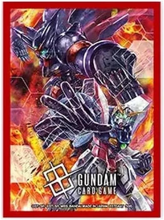 OFFICIAL GUNDAM CARD GAME SLEEVES – Bandai Official Card Sleeves 02 featuring Shining Gundam versus Master Gundam artwork.