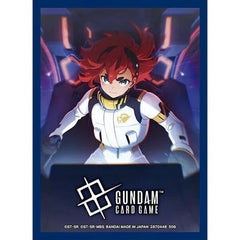 OFFICIAL GUNDAM CARD GAME SLEEVES – Bandai Official Card Sleeves 02 featuring Suletta Mercury.