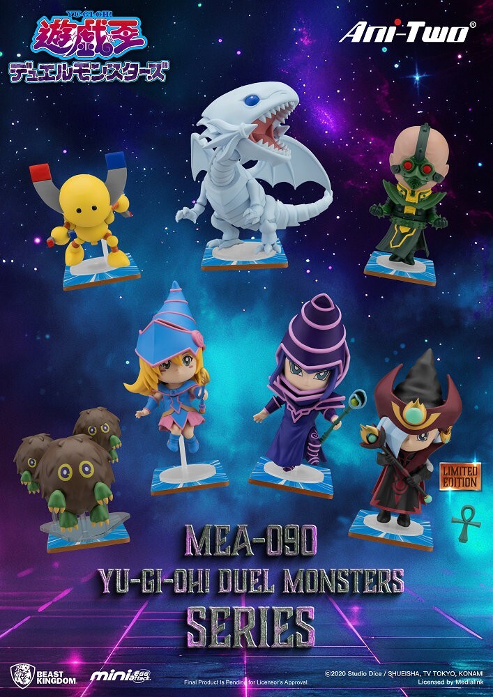 Get ready, duelists—Beast Kingdom’s Mini Egg Attack MEA-091 Yu-Gi-Oh! Duel Monsters Blind Box is here! Iconic monsters from the classic anime are reborn as adorably fierce Q-style figures, ready to battle on your shelf.

Collect them all:
Obelisk the Tormentor
Slifer the Sky Dragon
Winged Dragon of Ra
Summoned Skull
Red-Eyes Black Dragon
Exodia the Forbidden One
Secret Edition: Breaker the Magical Warrior (ratio: 1/72)