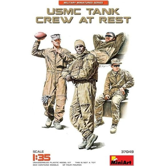 MiniArt USMC Tank Crew at Rest 1/35 Scale Plastic Model Kit | Galactic Toys & Collectibles