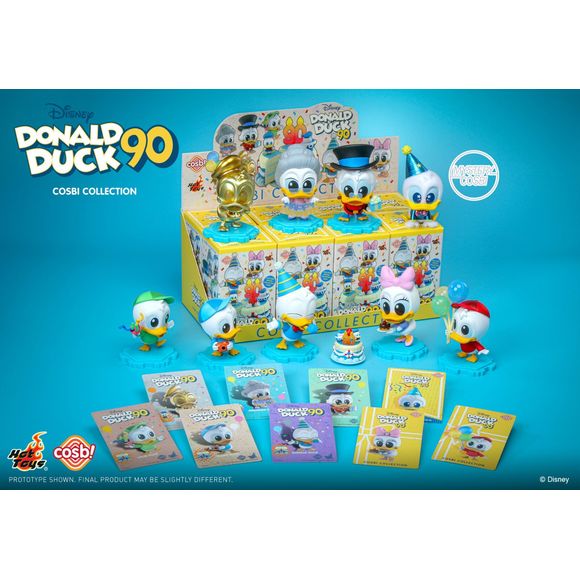 Celebrate 90 years of Disney’s beloved Donald Duck with the Hot Toys CBX178 Cosbi Donald Duck 90th Birthday Collection Figure Blind Box series! This special anniversary collection features adorable stylized Cosbi figures showcasing Donald Duck in a variety of classic looks, memorable outfits, and fan-favorite expressions inspired by his long Disney history.

Each sealed mystery blind box contains one randomly packed collectible figure designed in Hot Toys’ signature Cosbi style, featuring oversized proporti