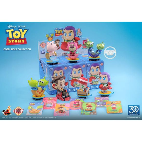 Ride into adventure with the Hot Toys Cosbi Disney Toy Story Rider Collection Figure Mystery Blind Box series! This fun and imaginative collection features beloved Toy Story characters paired with creative ride-on designs, vehicles, and themed accessories in Hot Toys’ signature Cosbi style.

Each sealed blind box contains one randomly packed collectible figure showcasing fan-favorite Toy Story characters with adorable stylized proportions, vibrant paint details, and dynamic display elements. Perfect for Dis