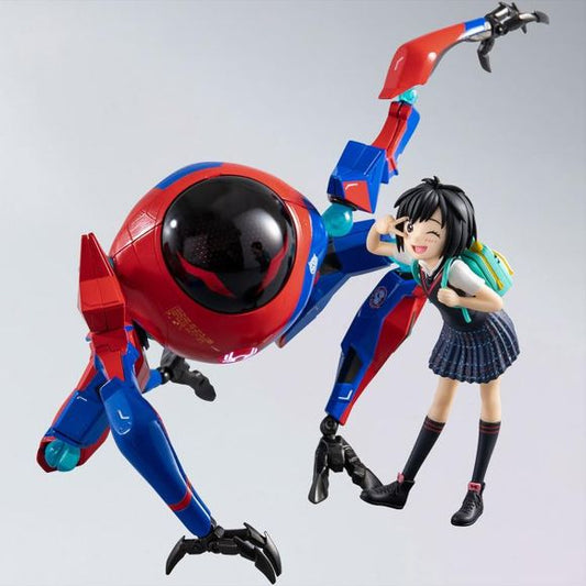 Based on the hit movie Spider-Man: Into the Spider-Verse, Sentinel presents Peni Parker & SP//dr as the third character in the new SV-Action figure series! Peni is non-movable, SP//dr is fully articulated with interchangeable head parts for different expressions!